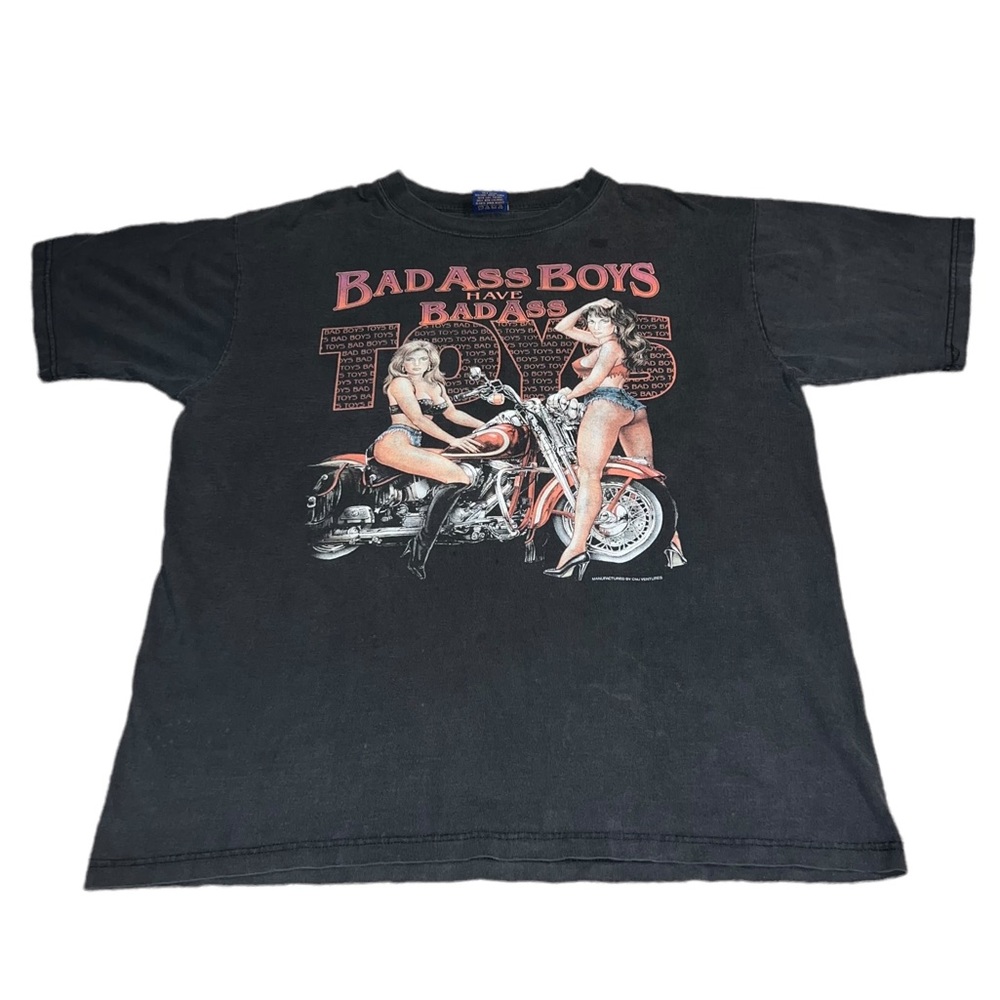 VTG 2003 Sturgis Bad Boys Have Bad Toys Pin Up Shirt Biker CMJ